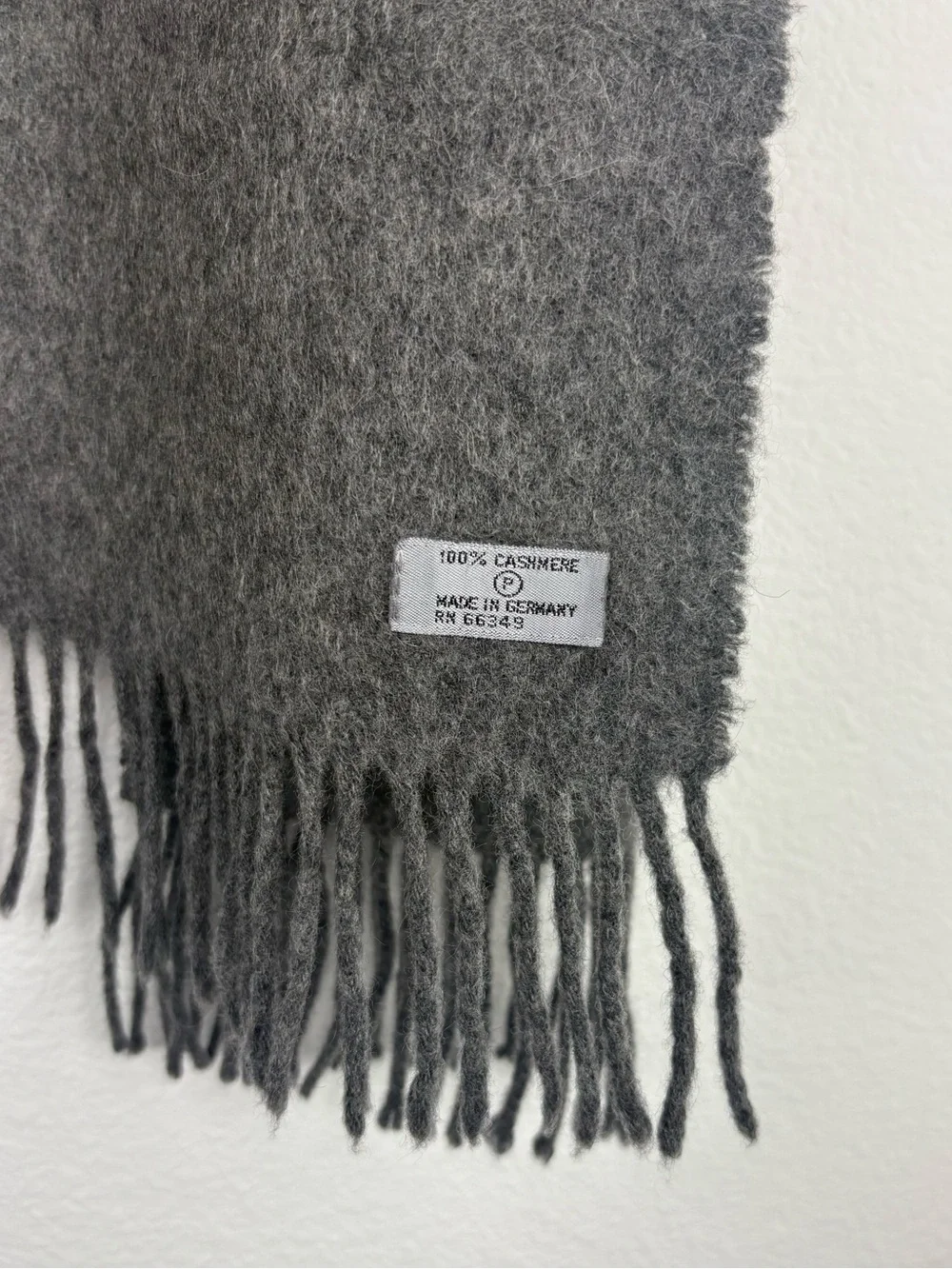 Reserve Patrick James Heather Gray 100% Cashmere Scarf